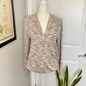 NWT Bobeau Wrap Long Sleeve Sweater
